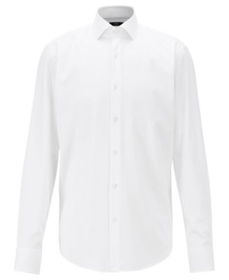 white cotton dress shirt mens