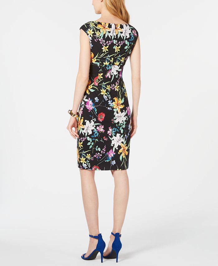Adrianna Papell Floral Sheath Dress - Macy's