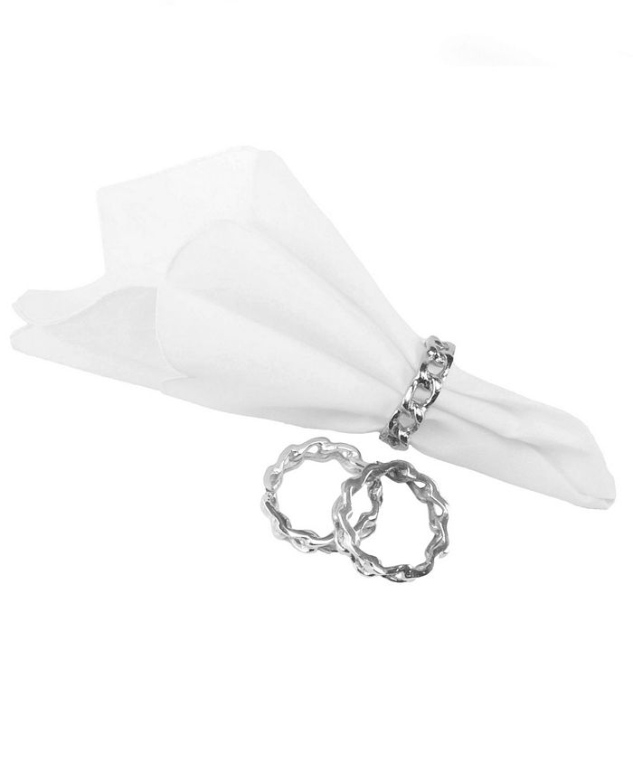 Classic Touch Set of 4 Nickel Napkin Rings Macy's