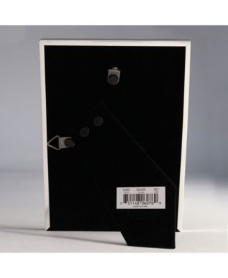 Polished Silver Plate Picture Frame - Bead Border Design - 5" x 7"