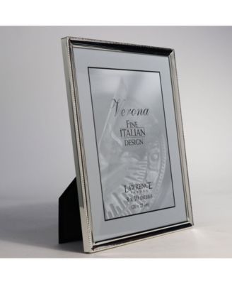 Polished Silver Plate Picture Frame - Bead Border Design - 8" x 10"