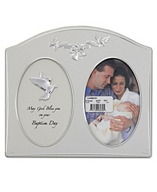 Silver Metal Baptism Day Picture Frame - 4" x 6"