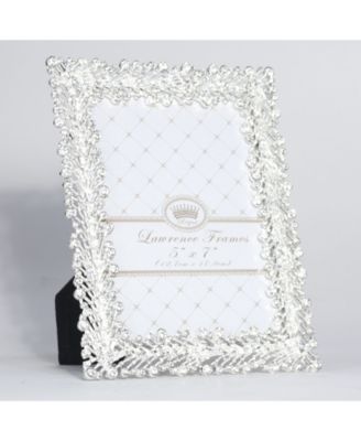 Jasmond Silver Metal Frame with Crystal Spray - 5" x 7"