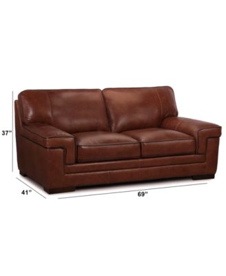 Myars 69&amp;quot; Leather Loveseat, Created for Macy&#39;s