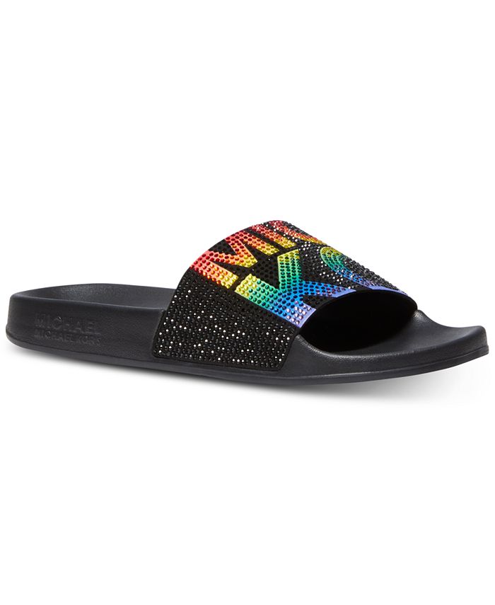 Michael Kors Women's Gilmore Rainbow Pride Pool Slide Sandals & Reviews -  Sandals - Shoes - Macy's