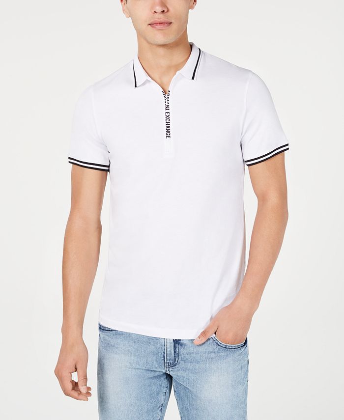 A|X Armani Exchange Men's Cotton Polo T-shirt & Reviews Polos - Men -