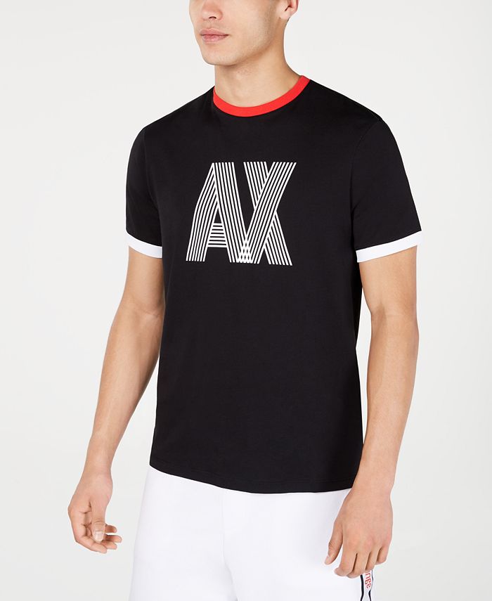 A|X Armani Exchange Men's Logo Ringer T-Shirt Created For Macy's - Macy's