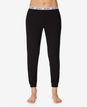 Dkny Knit Jogger Pajama Pants In Black | ModeSens