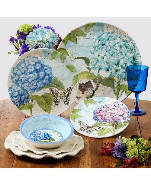 Certified International Hydrangea Garden Melamine Dinnerware Collection & Reviews Home Macy's
