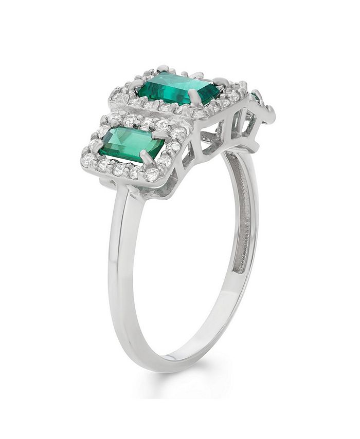Macy's Sterling Silver Emerald Ring Macy's