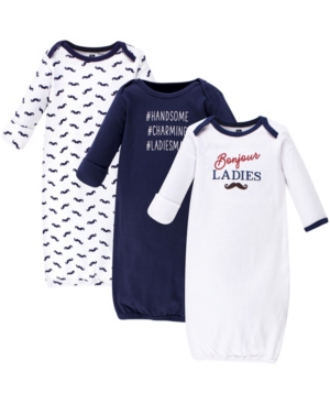 Hudson Baby Cotton Gowns 3 Pack 0-6 Months