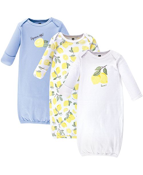 Hudson Baby Cotton Gowns, 3 Pack, 06 Months & Reviews Pajamas Kids