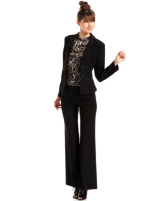 Juniors Long Sleeve Blazer & Wide Leg Trousers