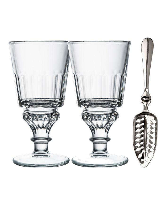 2 x La Rochere Absinthe Glass  Lyonnais  230 ML 2 x Absinthe Spoon  Antique 