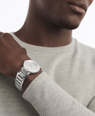 Men's Swiss Sapphire Stainless Steel Bracelet Watch 39mm