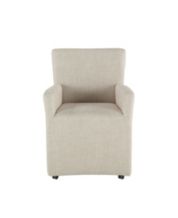 Upholstered chair with sale wheels