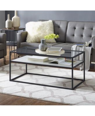 Walker Edison Modern Reversible Shelf Coffee Table - Macy's