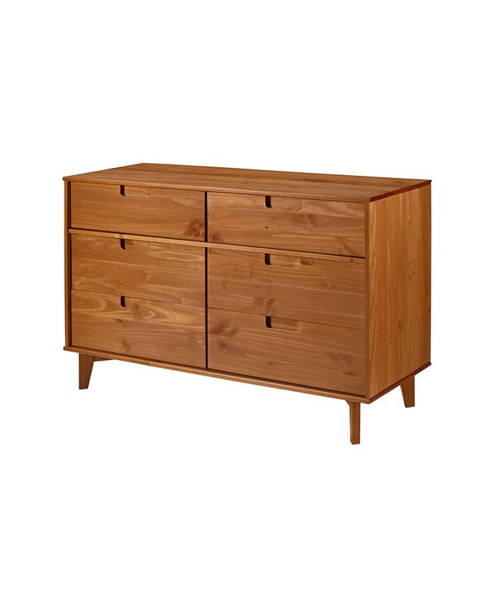 Walker Edison 6 Drawer Mid Century Modern Wood Dresser Macy's