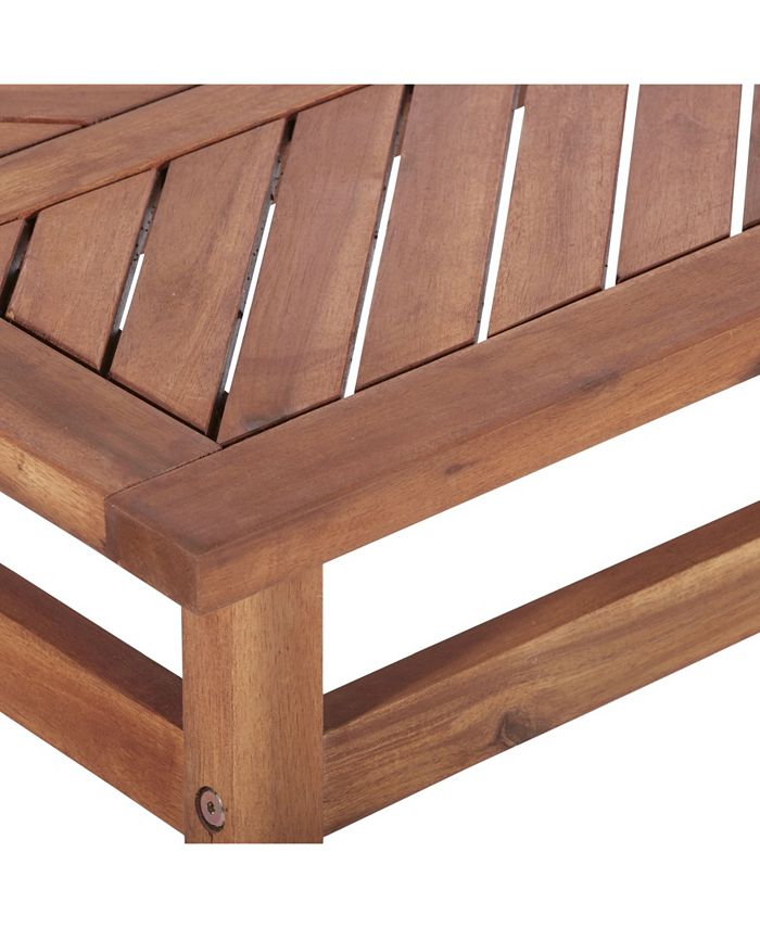 Walker Edison Patio Wood Coffee Table Macy's