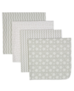 Baby Mode 3 Stories Trading Baby Receiving Blankets, Set Of 4 In White