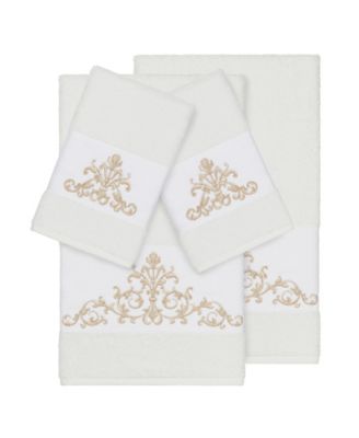 Turkish Cotton Scarlet 4-Pc. Embellished Towel Set