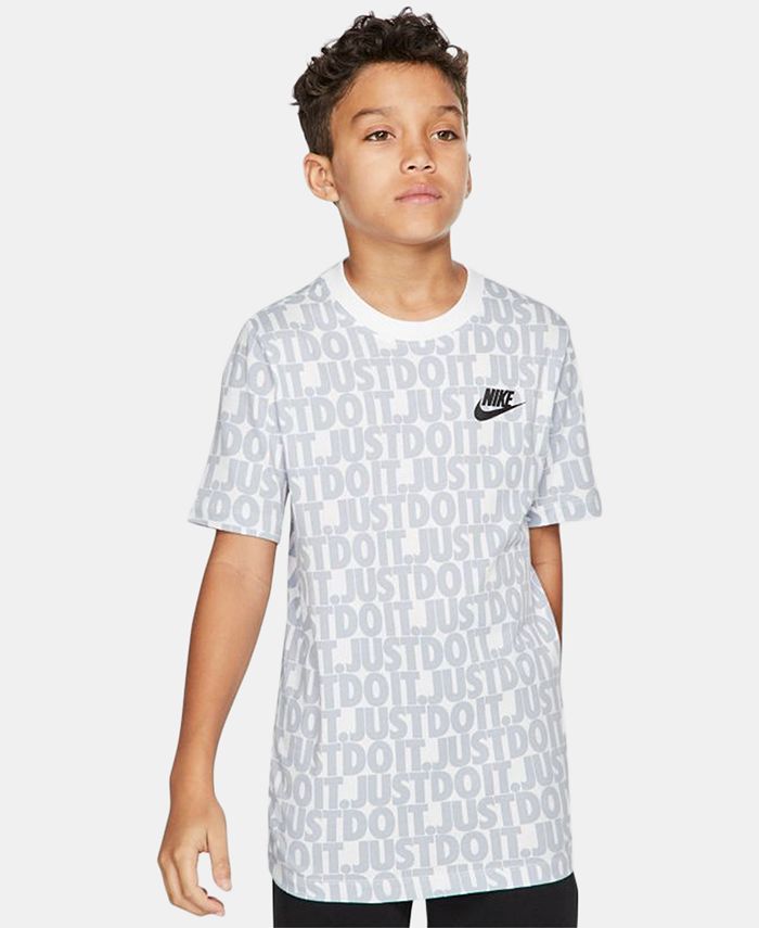 Nike Big Boys Just Do It Printed Cotton T-Shirt - Macy's