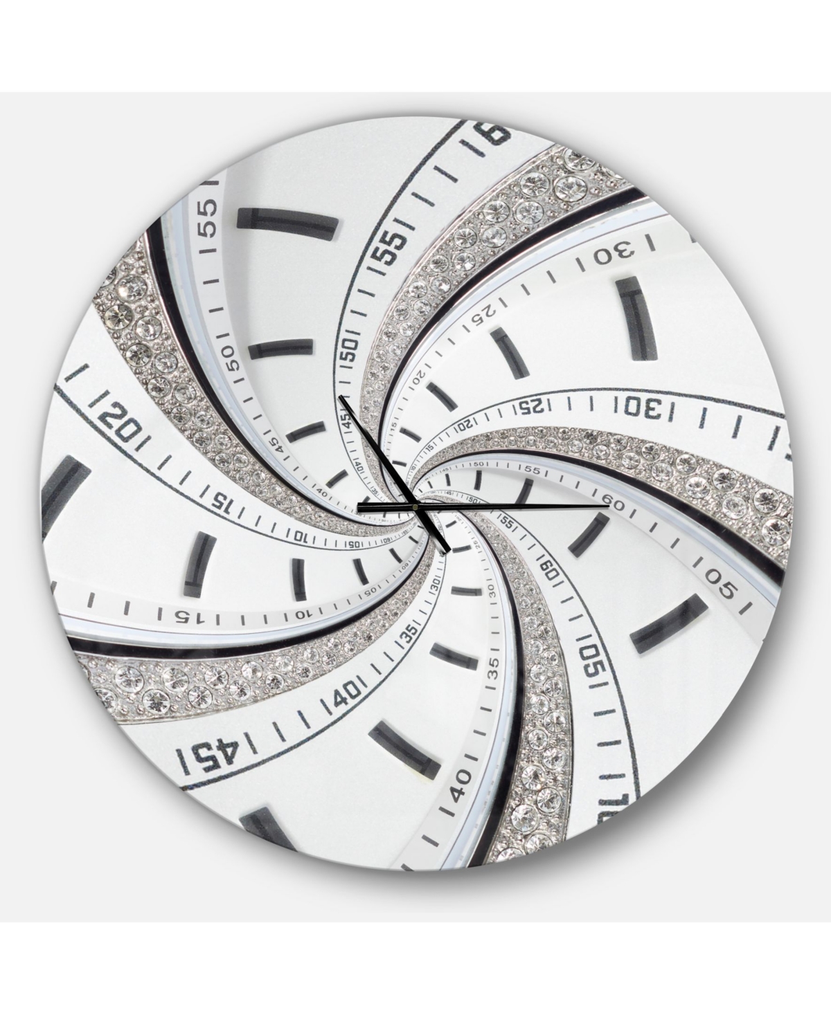 Designart Oversized Contemporary Round Metal Wall Clock - 36 x 36