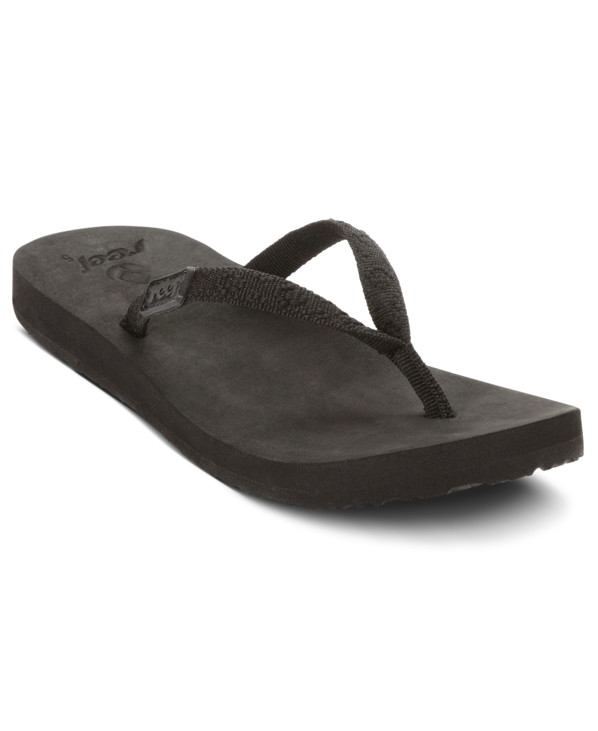Reef Ginger Thong Sandals In Black