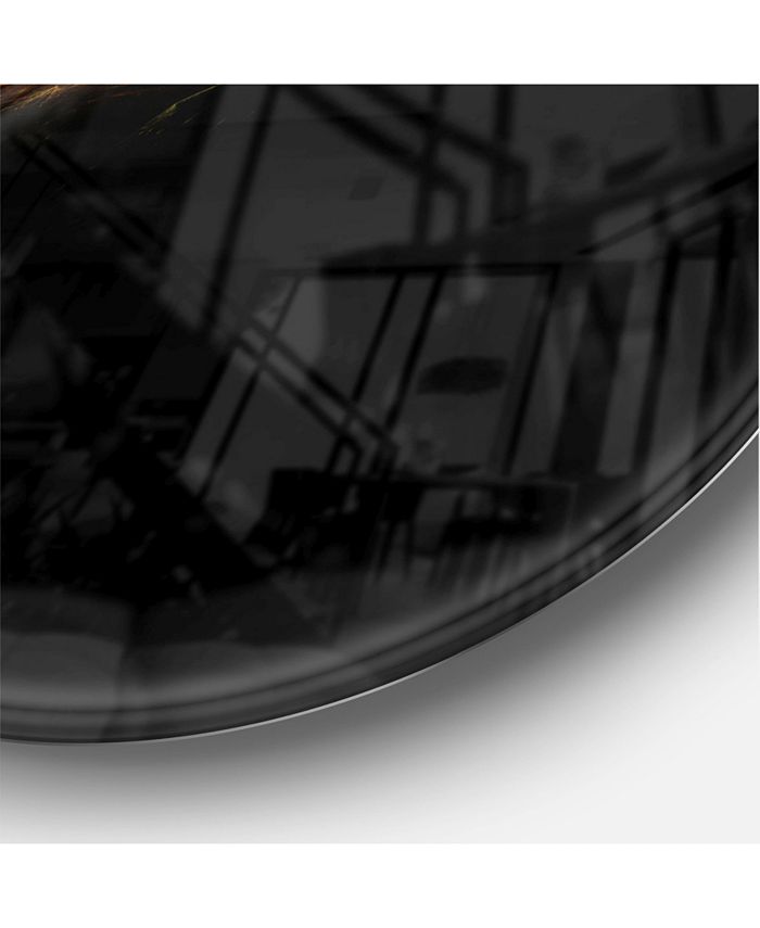 Design Art Designart Oversized Modern Round Metal Wall Clock 36 x 36