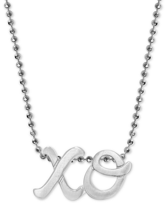 Alex Woo XO 16" Pendant Necklace in Sterling Silver Macy's