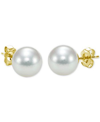 Macy's - Akoya Cultured Pearl (7mm) Pendant Necklace & Stud Earrings in 14k Gold