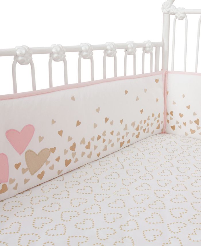Lambs & Ivy Confetti Hearts 4Piece Baby Crib Bumper Macy's