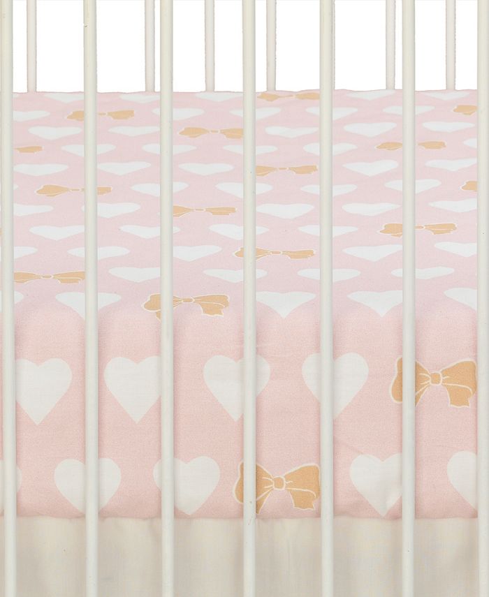 Lambs & Ivy Hello Kitty with Hearts Nursery 3Piece Baby Crib Bedding