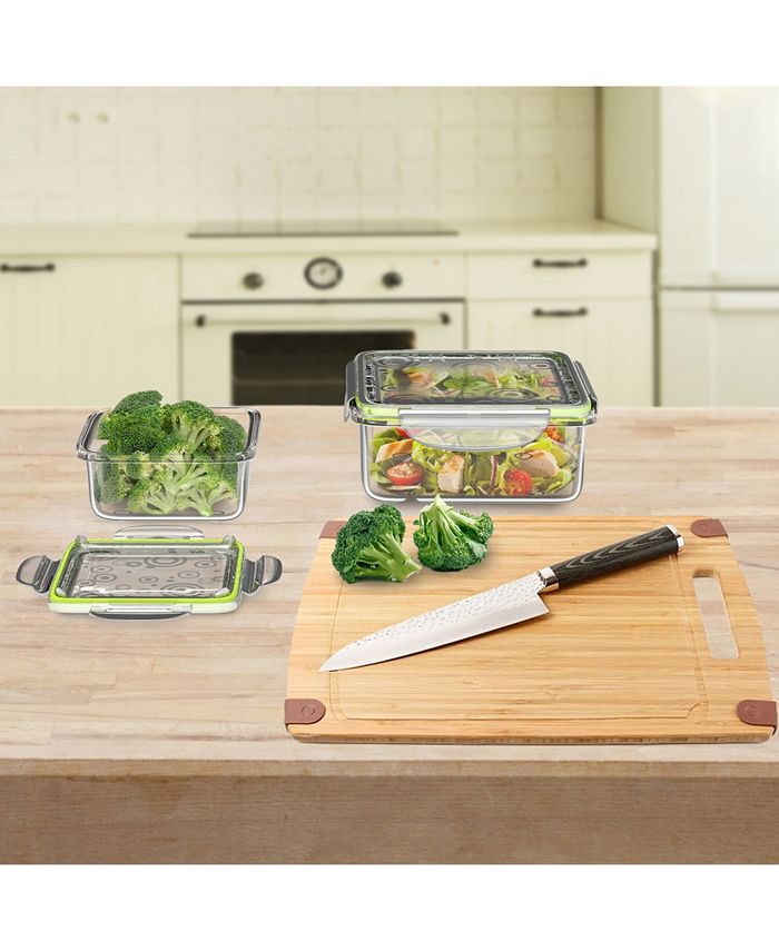 Trademark Global Glass Food Storage Containers with Snap Lids 10