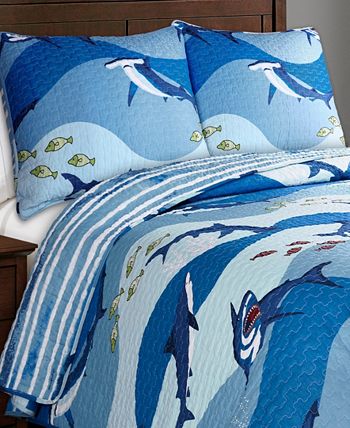 Lush Décor - Shark Allover 3-Pc. Quilt Sets