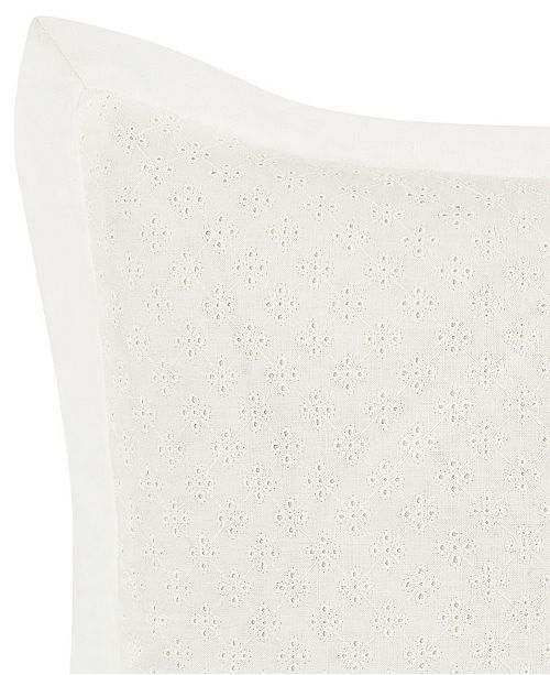 Laura Ashley Mila White Eyelet Throw Pillow & Reviews Decorative & Throw Pillows Bed & Bath
