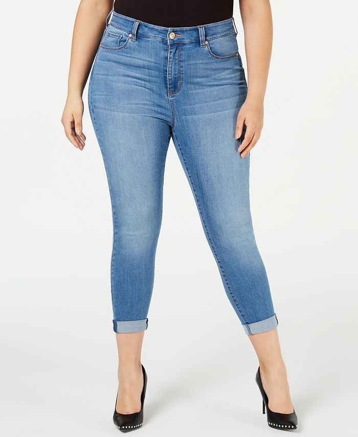 Celebrity Pink Trendy Plus Size Cropped Skinny Jeans - Macy's