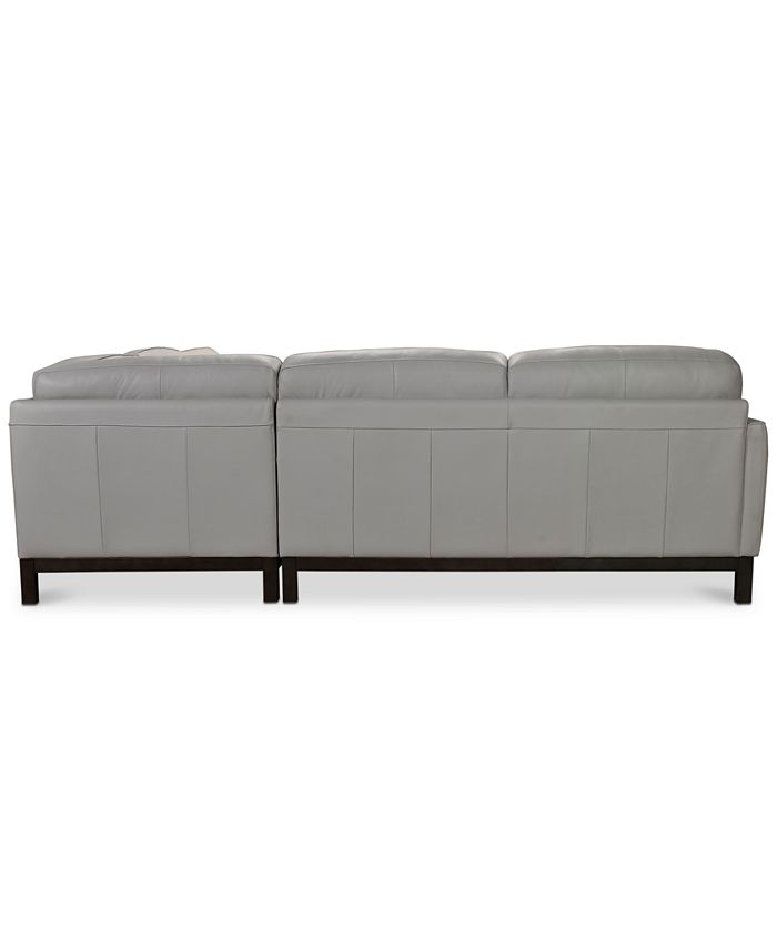 Furniture Virton 3Pc. Leather "L" Sectional Sofa, Created for Macy's