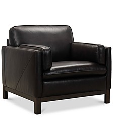 Virton 40" Leather Chair, Created for Macy's