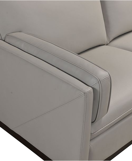 Furniture Virton 136" 4Pc. Leather Chaise Sectional Sofa, Created for