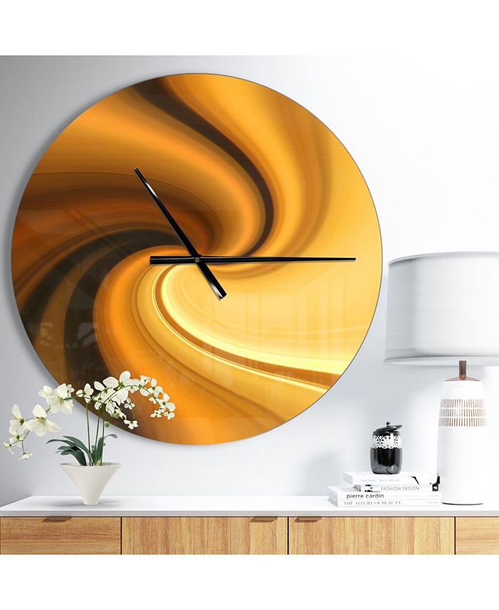 Design Art Designart Oversized Modern Round Metal Wall Clock - Macy's