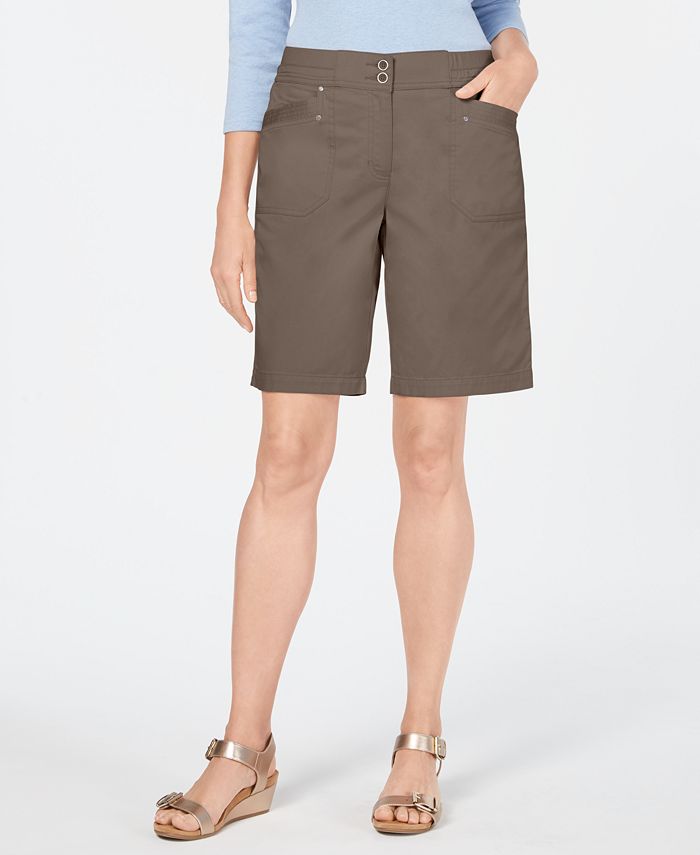 Karen Scott Drawstring-Waist Skimmer Shorts, Created for Macy's