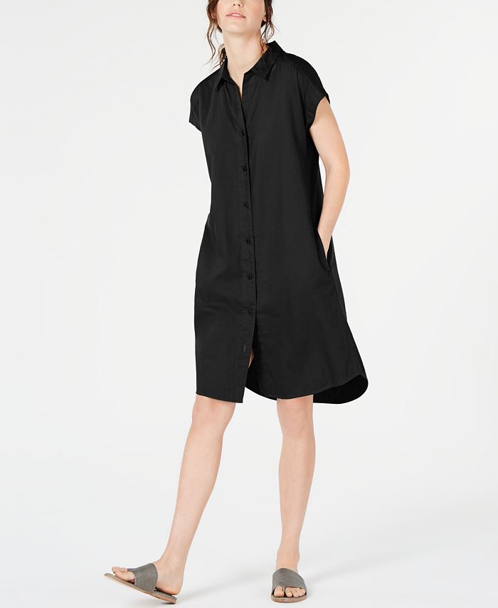 Eileen Fisher Organic Cotton Shirtdress, Regular & Petite - Macy's