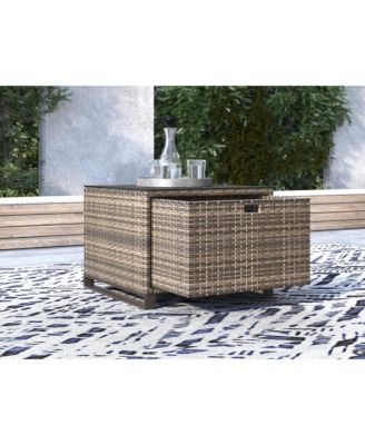 Oceanside Outdoor Side Table with Storage