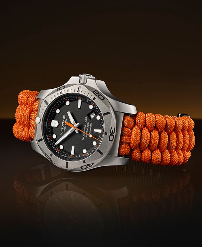 Victorinox Swiss Army Men's I.N.O.X. Pro Diver Orange Paracord Strap