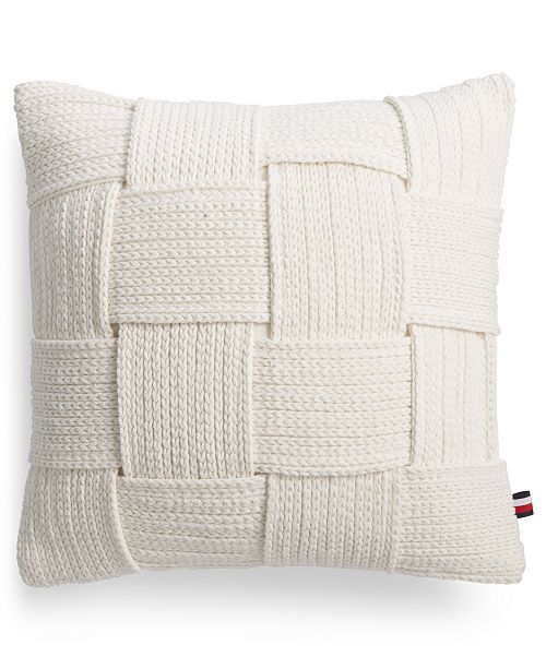 Tommy Hilfiger Leilani Braided 18" Square Decorative Pillow & Reviews