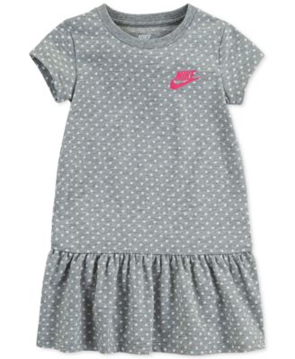Nike - Toddler Girls Standard-Fit Dot-Print Peplum Dress