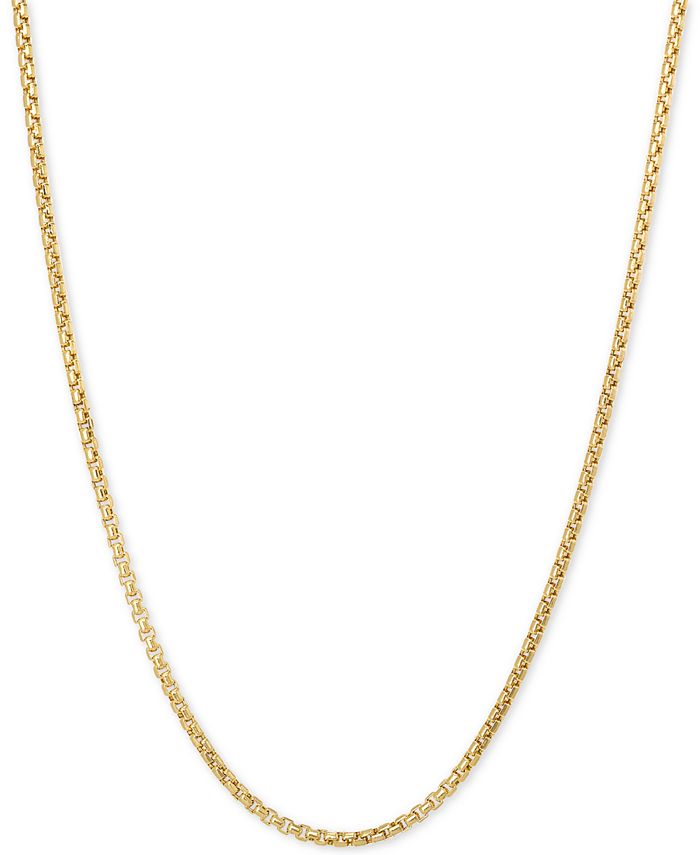 Italian Gold - Box 20" Chain Necklace in 14k Gold