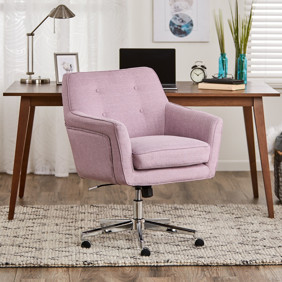 Serta Ashland Home Office Chair In Purple