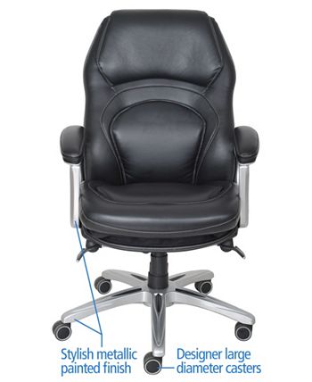 Serta - Wellness Executive Leather Office Chair, Quick Ship